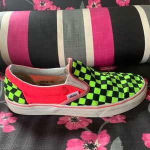 Vans slip-on shoes - custom design - size 10.5 - very gently used, totally rad!!